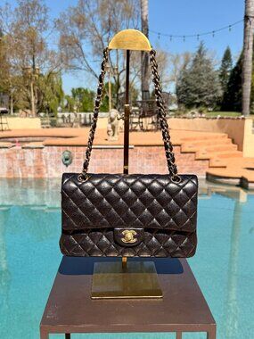 Chanel Single Flap Jumbo Gold Hardware - with Black Card (and box)